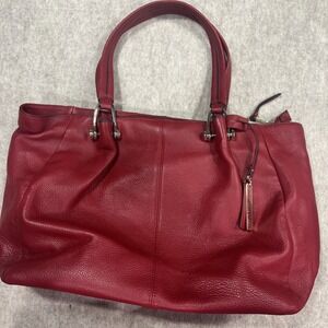 Vince Camuto Helen Large Leather Shoulder Bag in Pepperberry EUC